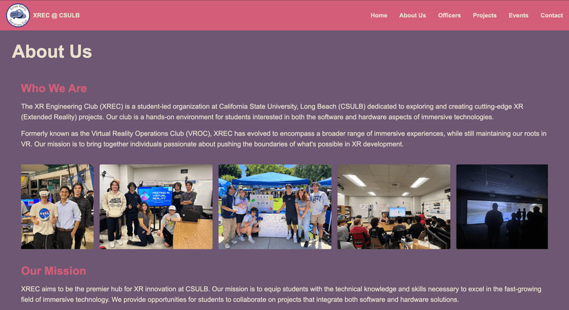 XR Engineering Club's Official Website